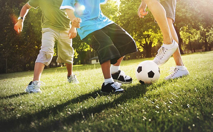 Active Kids playing soccer
