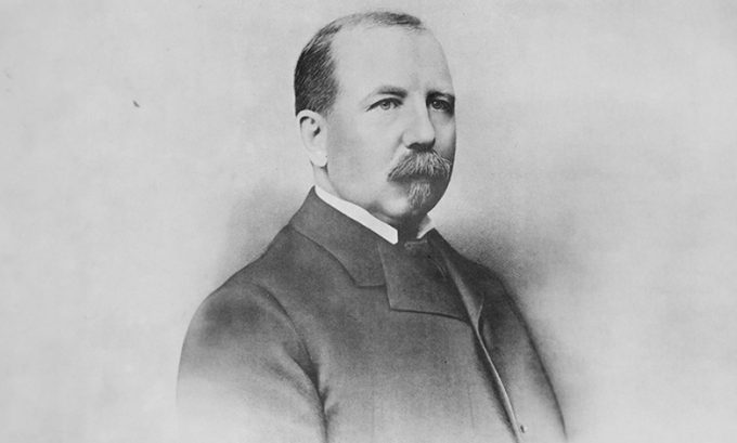 George Warren Brown (1853-1921). Son of a New York farmer, Brown moved to St. Louis in 1873 and became a salesman for a small wholesale shoe company. After trying unsuccessfully to convince his firm to expand into shoe manufacturing, he launched his own shoe factory-which grew into Brown Shoe Company, one of the largest in the United States and the first of many others in St. Louis.