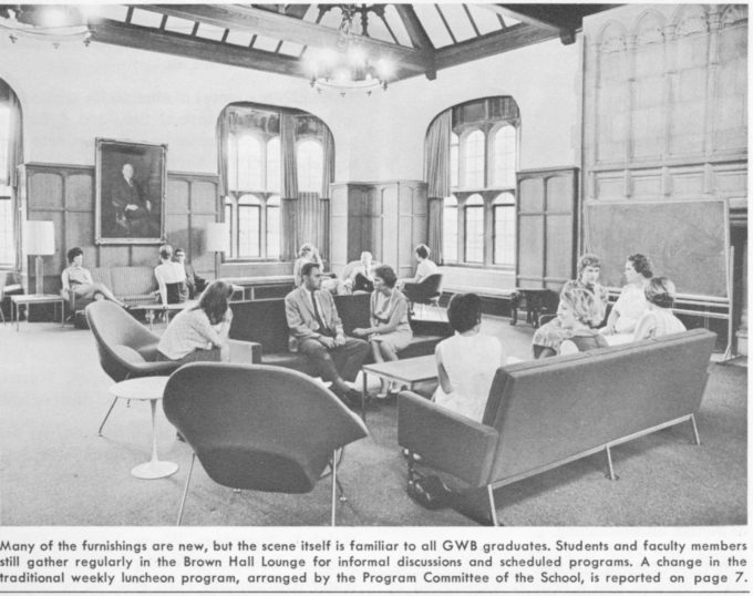 Brown Lounge, 1966. Brown Lounge remained a regular gathering spot for informal discussions and special programs.