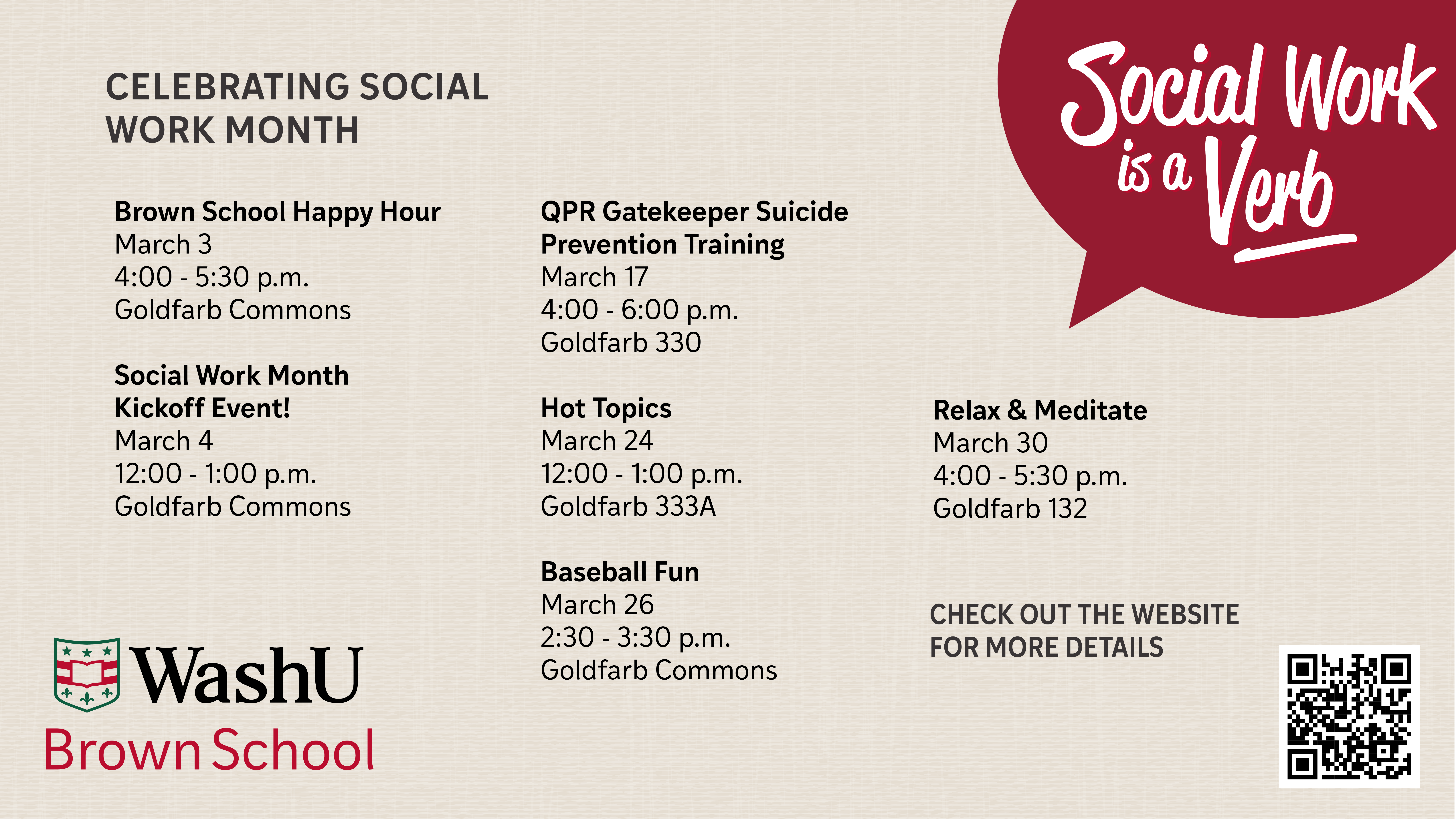 Social Work month events