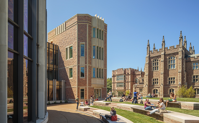 Landscape photo of Hillman and Brown Hall