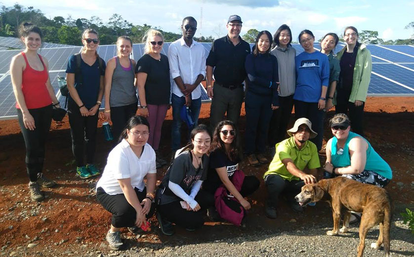 Associate Professor of Practice Joe Steensma and students in Costa Rica