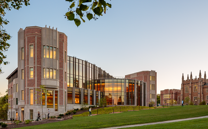 Brown School, Hillman Hall in foreground